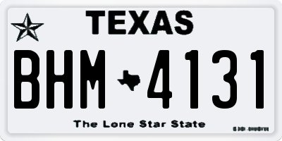 TX license plate BHM4131