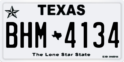 TX license plate BHM4134
