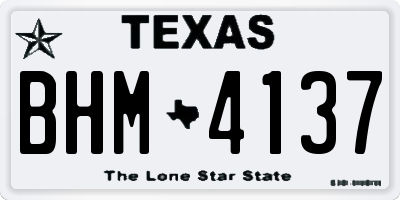 TX license plate BHM4137