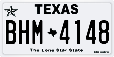 TX license plate BHM4148