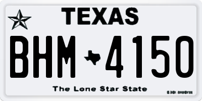 TX license plate BHM4150