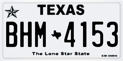 TX license plate BHM4153
