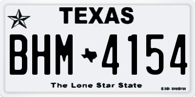 TX license plate BHM4154