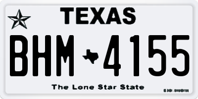TX license plate BHM4155