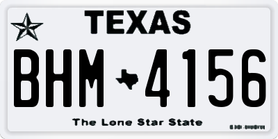 TX license plate BHM4156