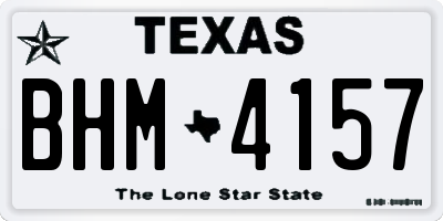 TX license plate BHM4157