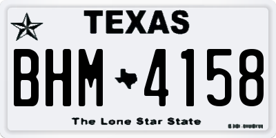 TX license plate BHM4158