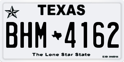 TX license plate BHM4162