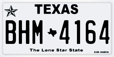TX license plate BHM4164