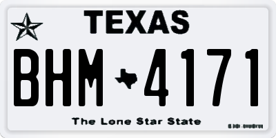TX license plate BHM4171