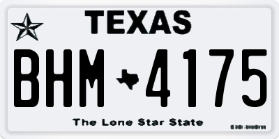 TX license plate BHM4175