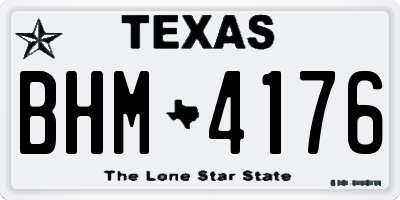TX license plate BHM4176