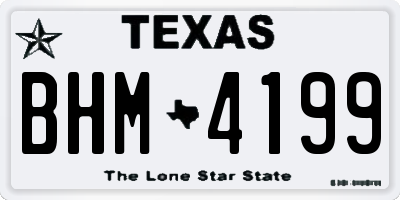 TX license plate BHM4199