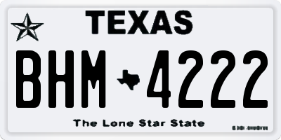 TX license plate BHM4222