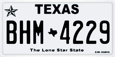 TX license plate BHM4229