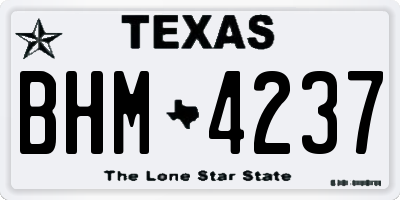TX license plate BHM4237