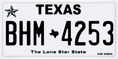 TX license plate BHM4253