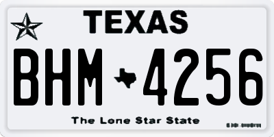 TX license plate BHM4256