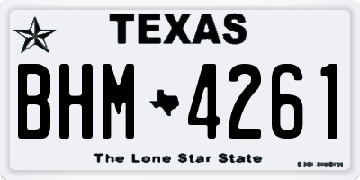 TX license plate BHM4261