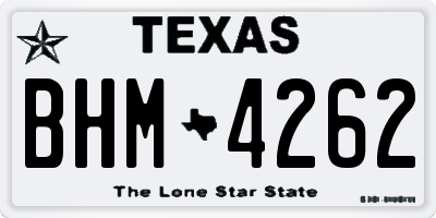 TX license plate BHM4262