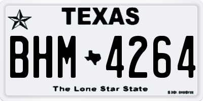 TX license plate BHM4264