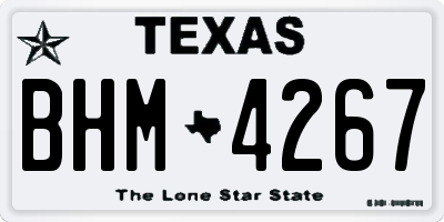 TX license plate BHM4267