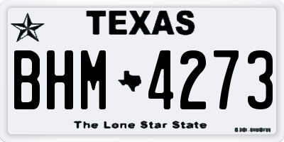 TX license plate BHM4273