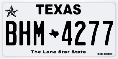 TX license plate BHM4277