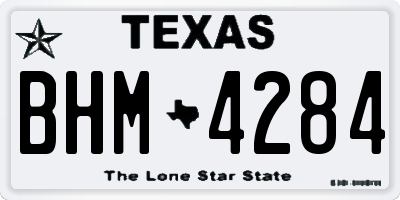 TX license plate BHM4284