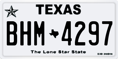 TX license plate BHM4297