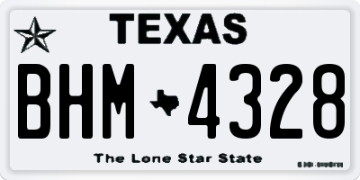 TX license plate BHM4328