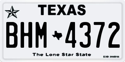 TX license plate BHM4372