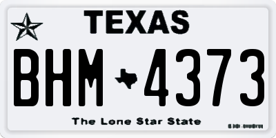 TX license plate BHM4373