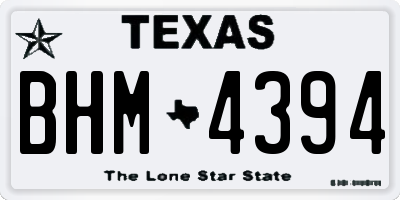 TX license plate BHM4394