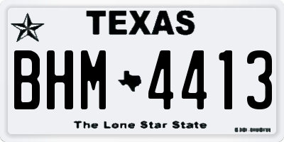 TX license plate BHM4413