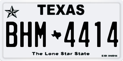 TX license plate BHM4414