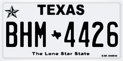 TX license plate BHM4426