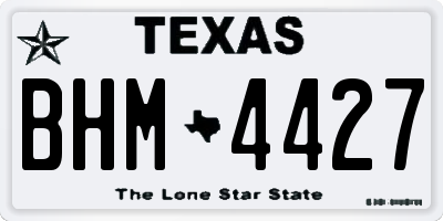 TX license plate BHM4427