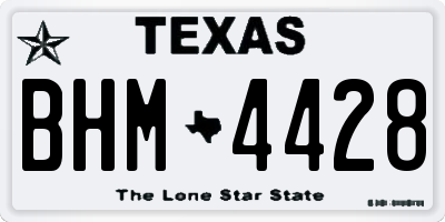 TX license plate BHM4428