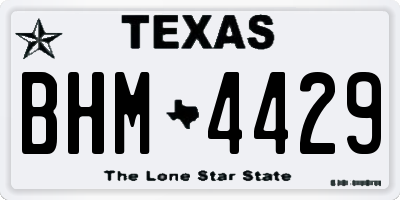 TX license plate BHM4429