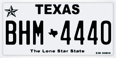 TX license plate BHM4440
