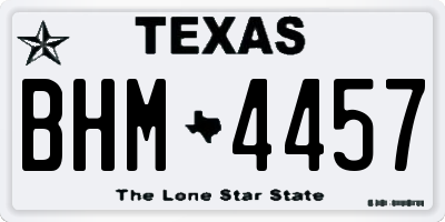 TX license plate BHM4457