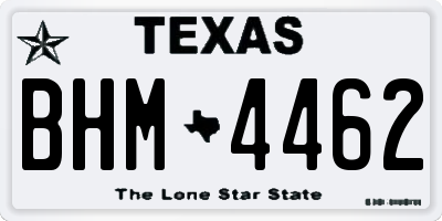 TX license plate BHM4462