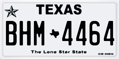 TX license plate BHM4464