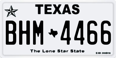 TX license plate BHM4466