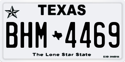 TX license plate BHM4469