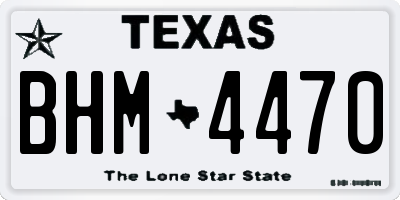 TX license plate BHM4470