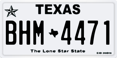 TX license plate BHM4471