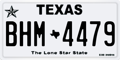 TX license plate BHM4479