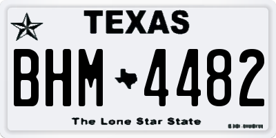 TX license plate BHM4482